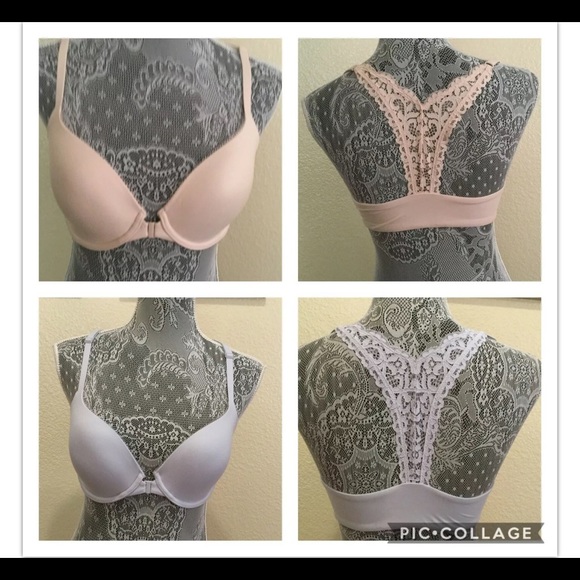 Bundle of 2 Body by Victoria lace racer back bras